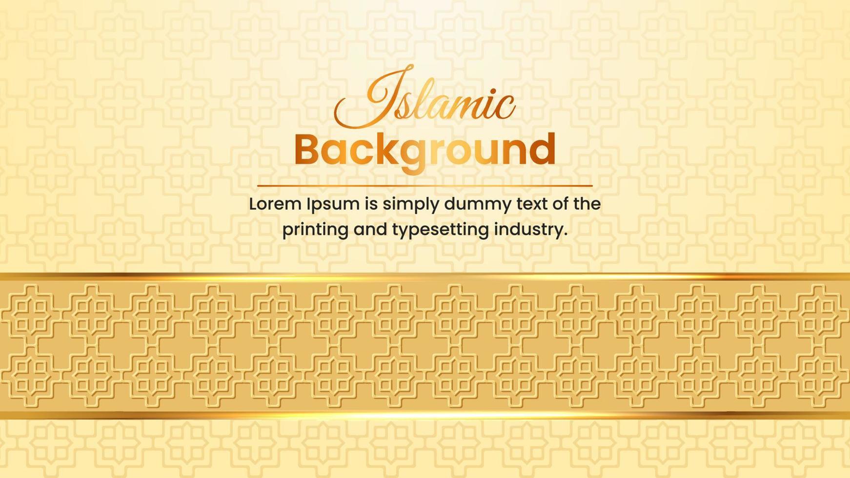 Luxury Arabic Islamic Background Design vector