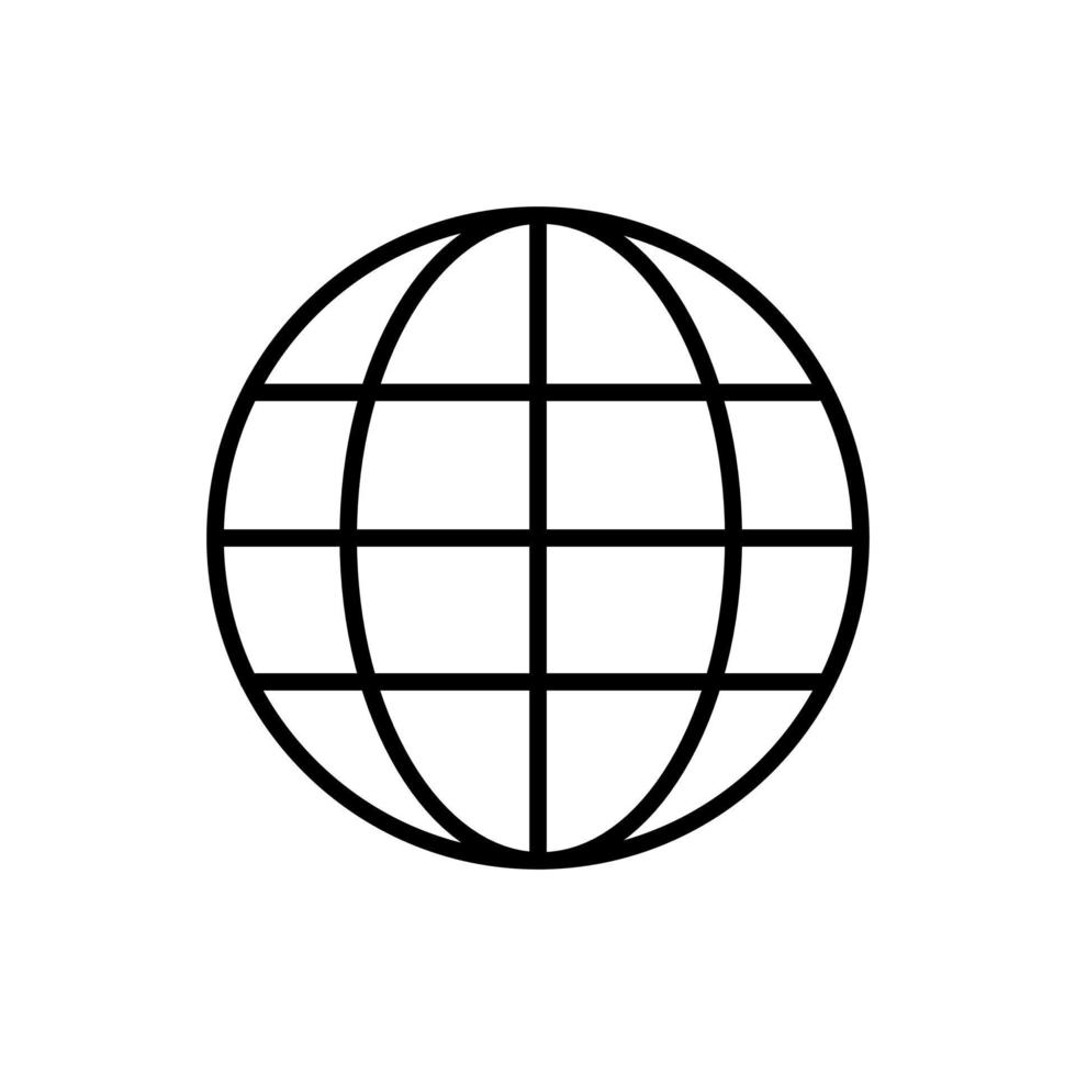 Globe icon in trendy flat design. vector