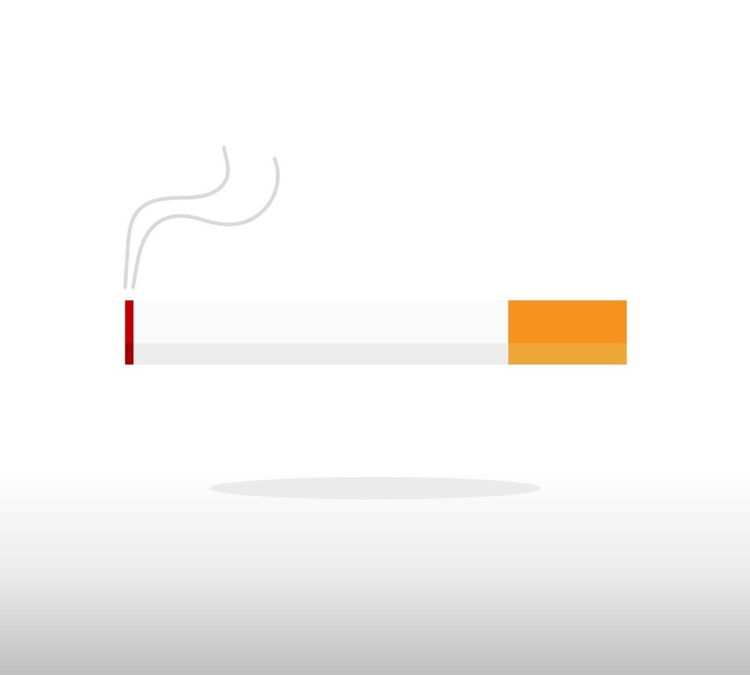 Smoking Cigarette Icon. Flat design style. Vector Illustration