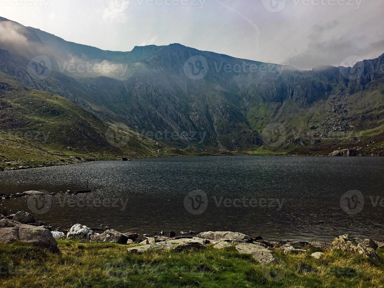 A view of the Wales countryside in Snowdonia near Lake Ogwen photo