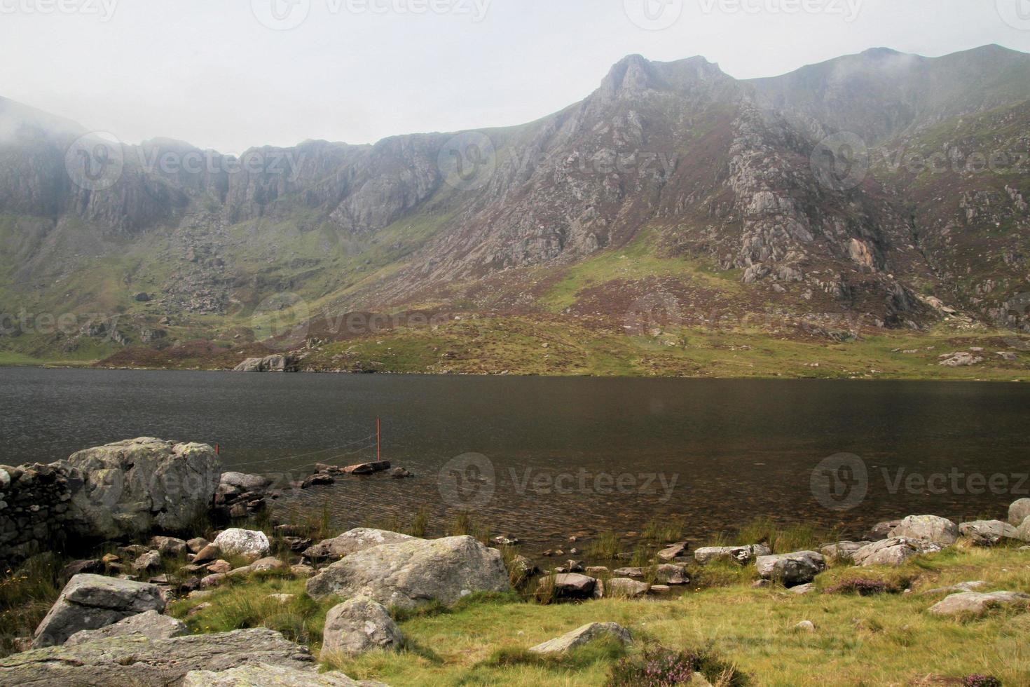 A view of the Wales countryside in Snowdonia near Lake Ogwen photo