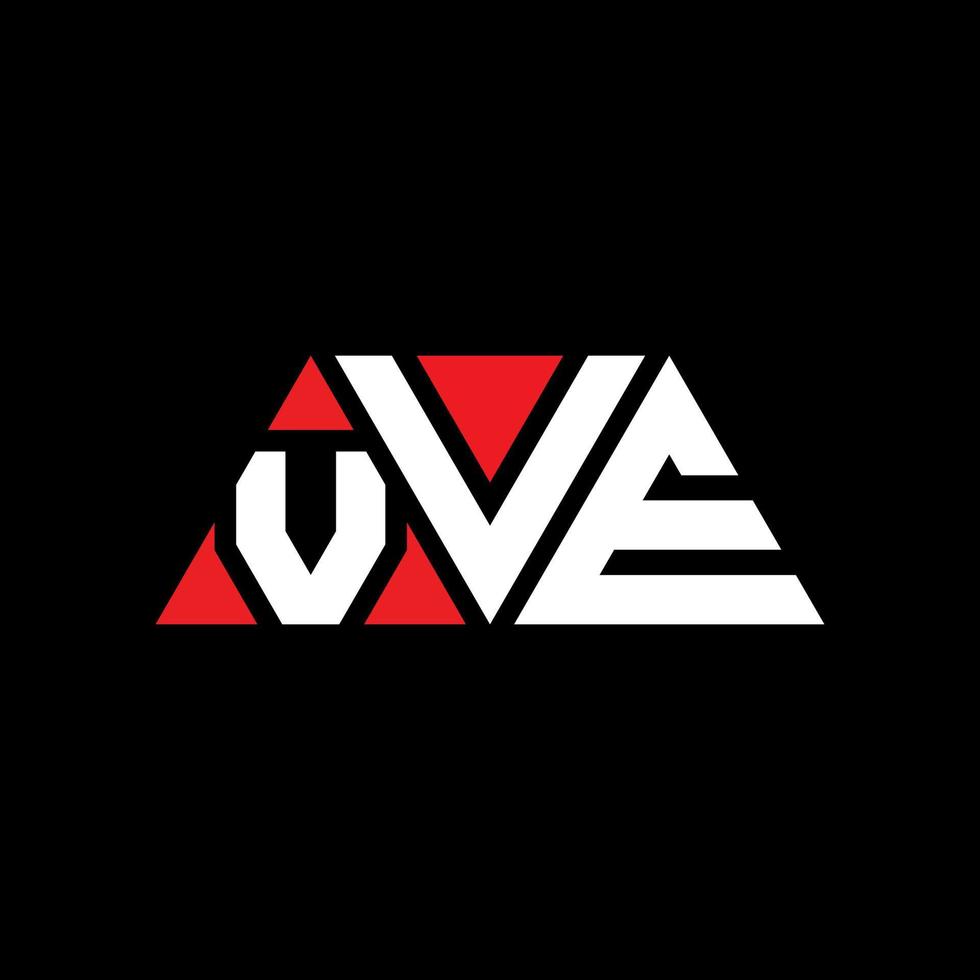 diseño de logotipo de letra triangular vve con forma de triángulo. monograma de diseño de logotipo de triángulo vve. plantilla de logotipo de vector de triángulo vve con color rojo. logotipo triangular vve logotipo simple, elegante y lujoso. vve