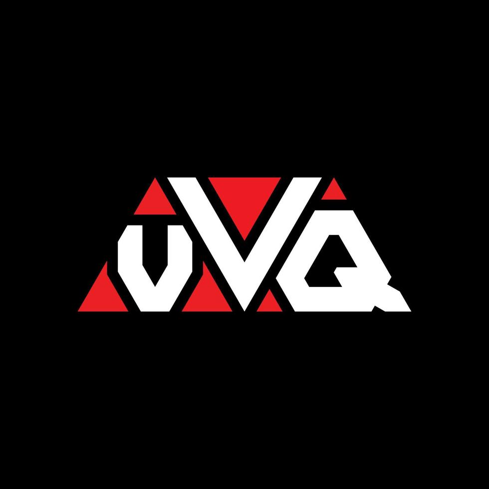 Diseño de logotipo de letra triangular vvq con forma de triángulo. monograma de diseño de logotipo de triángulo vvq. plantilla de logotipo de vector de triángulo vvq con color rojo. logotipo triangular vvq logotipo simple, elegante y lujoso. vq