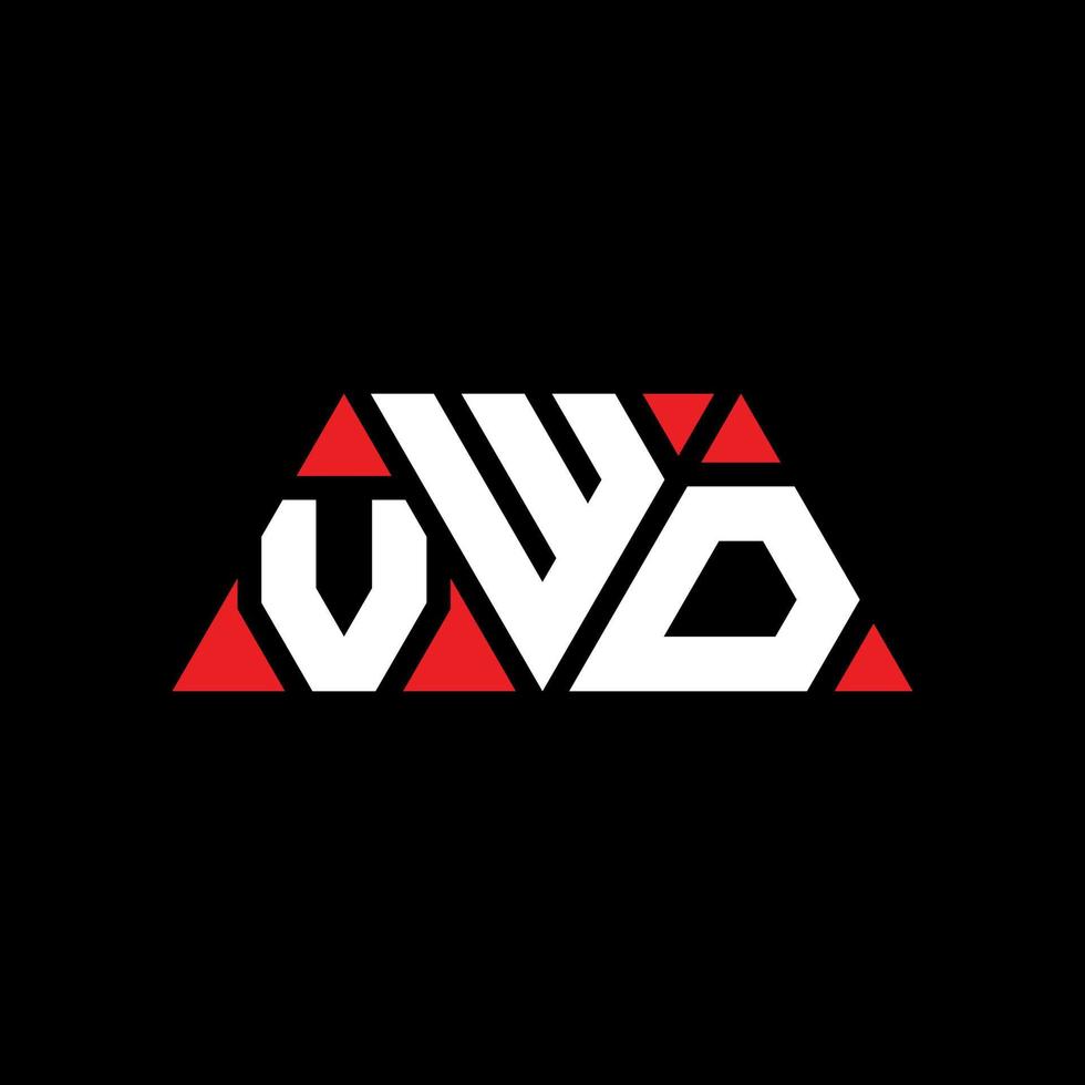 VWD triangle letter logo design with triangle shape. VWD triangle logo design monogram. VWD triangle vector logo template with red color. VWD triangular logo Simple, Elegant, and Luxurious Logo. VWD