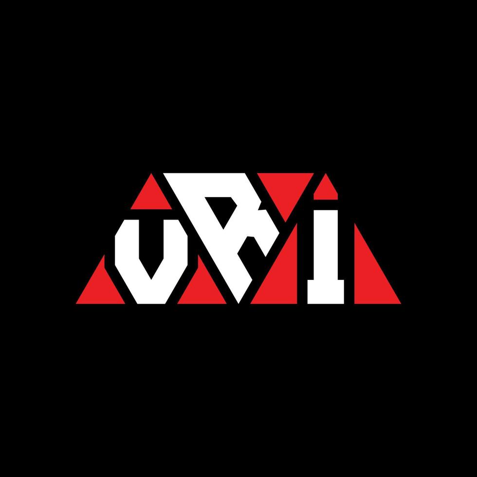 VRI triangle letter logo design with triangle shape. VRI triangle logo design monogram. VRI triangle vector logo template with red color. VRI triangular logo Simple, Elegant, and Luxurious Logo. VRI