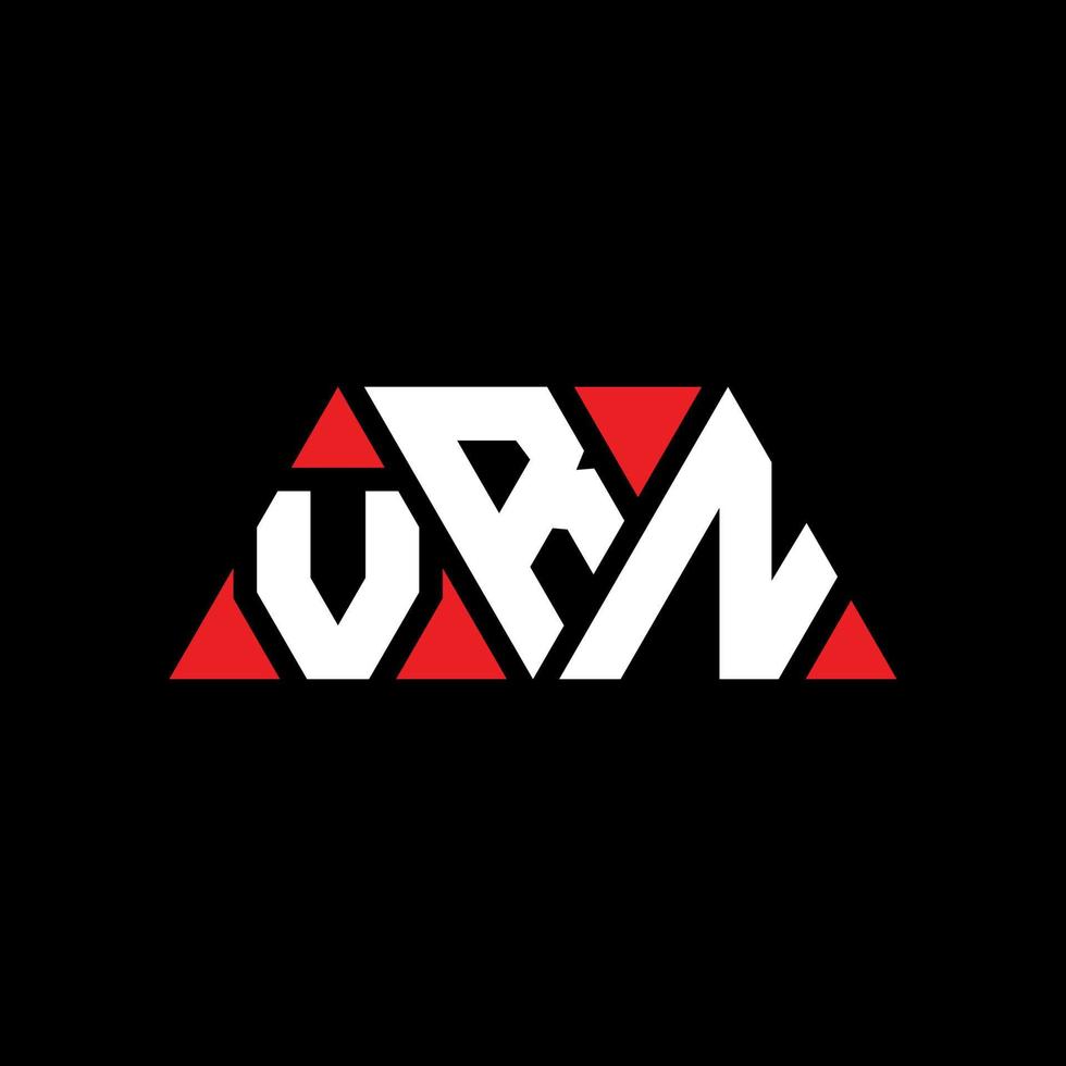 diseño de logotipo de letra de triángulo vrn con forma de triángulo. monograma de diseño de logotipo de triángulo vrn. plantilla de logotipo de vector de triángulo vrn con color rojo. logotipo triangular vrn logotipo simple, elegante y lujoso. vrn