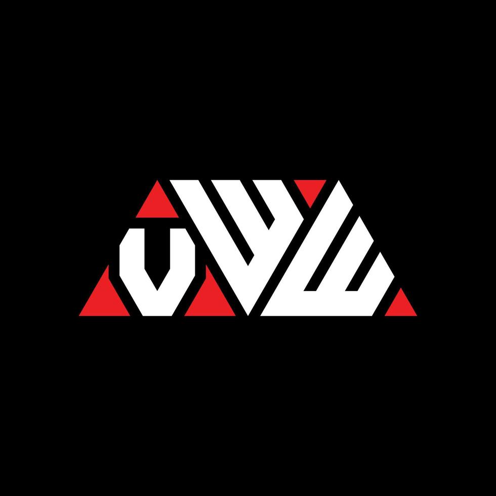 VWW triangle letter logo design with triangle shape. VWW triangle logo design monogram. VWW triangle vector logo template with red color. VWW triangular logo Simple, Elegant, and Luxurious Logo. VWW