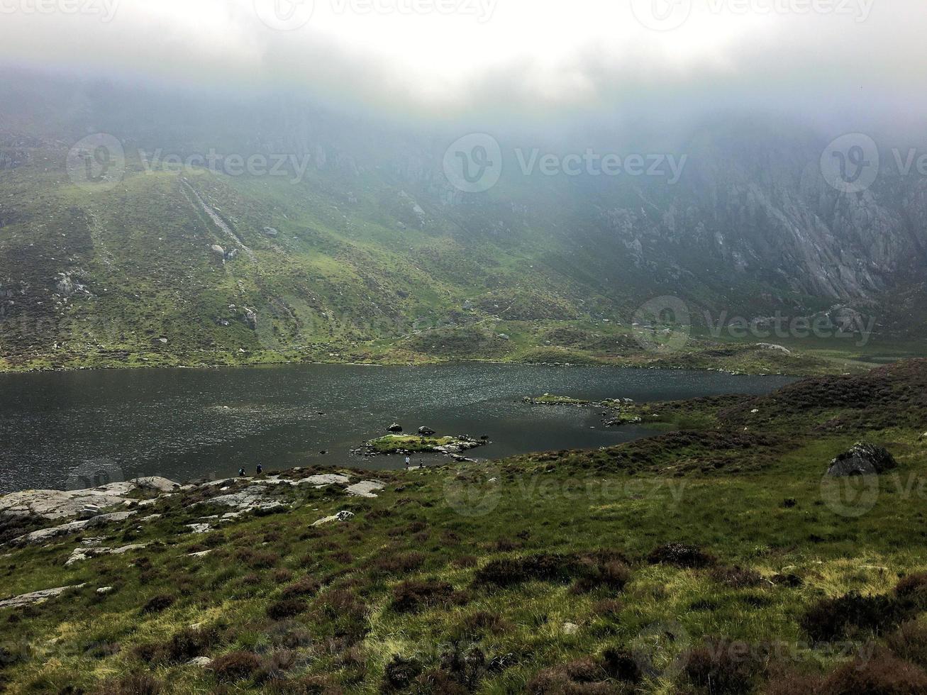 A view of the Wales countryside in Snowdonia near Lake Ogwen photo