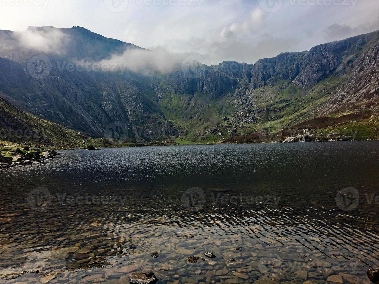 A view of the Wales countryside in Snowdonia near Lake Ogwen photo