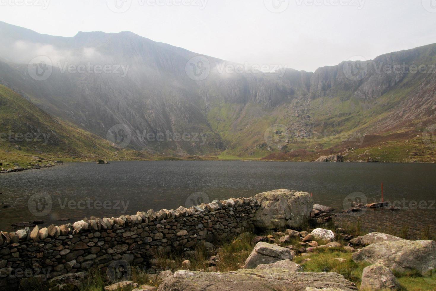 A view of the Wales countryside in Snowdonia near Lake Ogwen photo