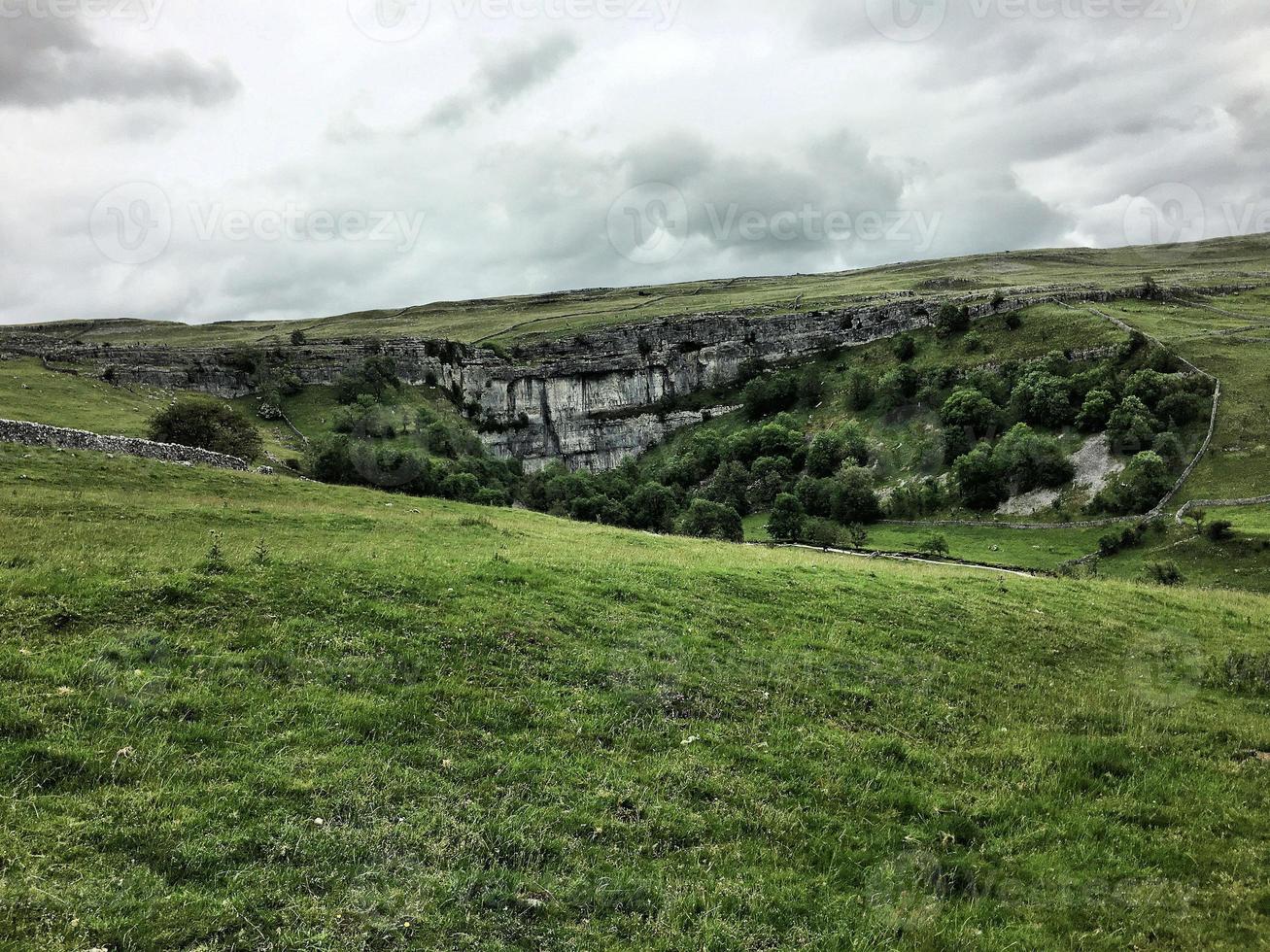 A view of the Yorkshire Moors near Mallam Cove photo