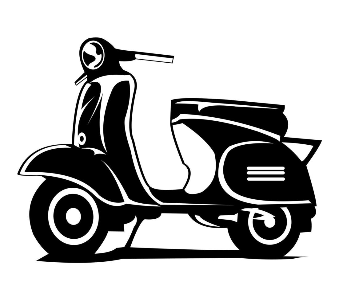 logotipo de motocicleta - ilustración vectorial, diseño de emblema sobre fondo blanco vector