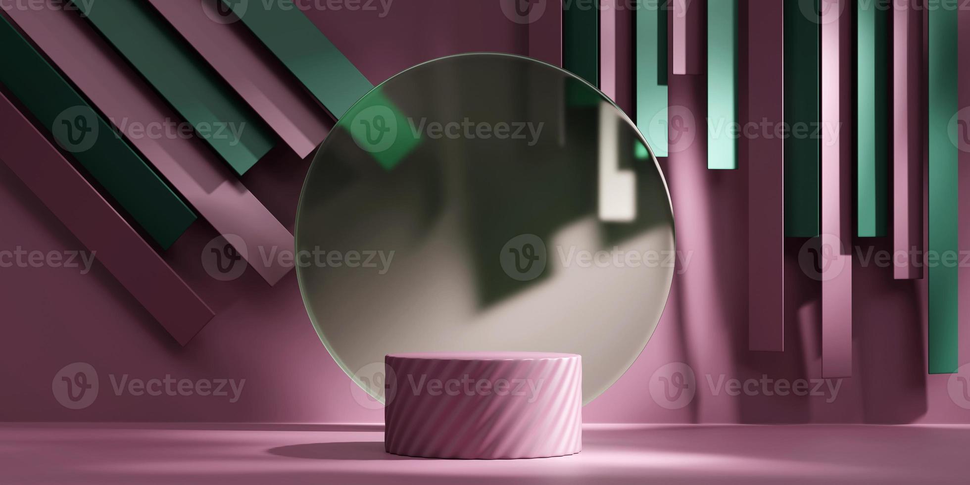 Abstract Minimal Modern Podium Platform For Product Display Showcase 3D Rendering photo