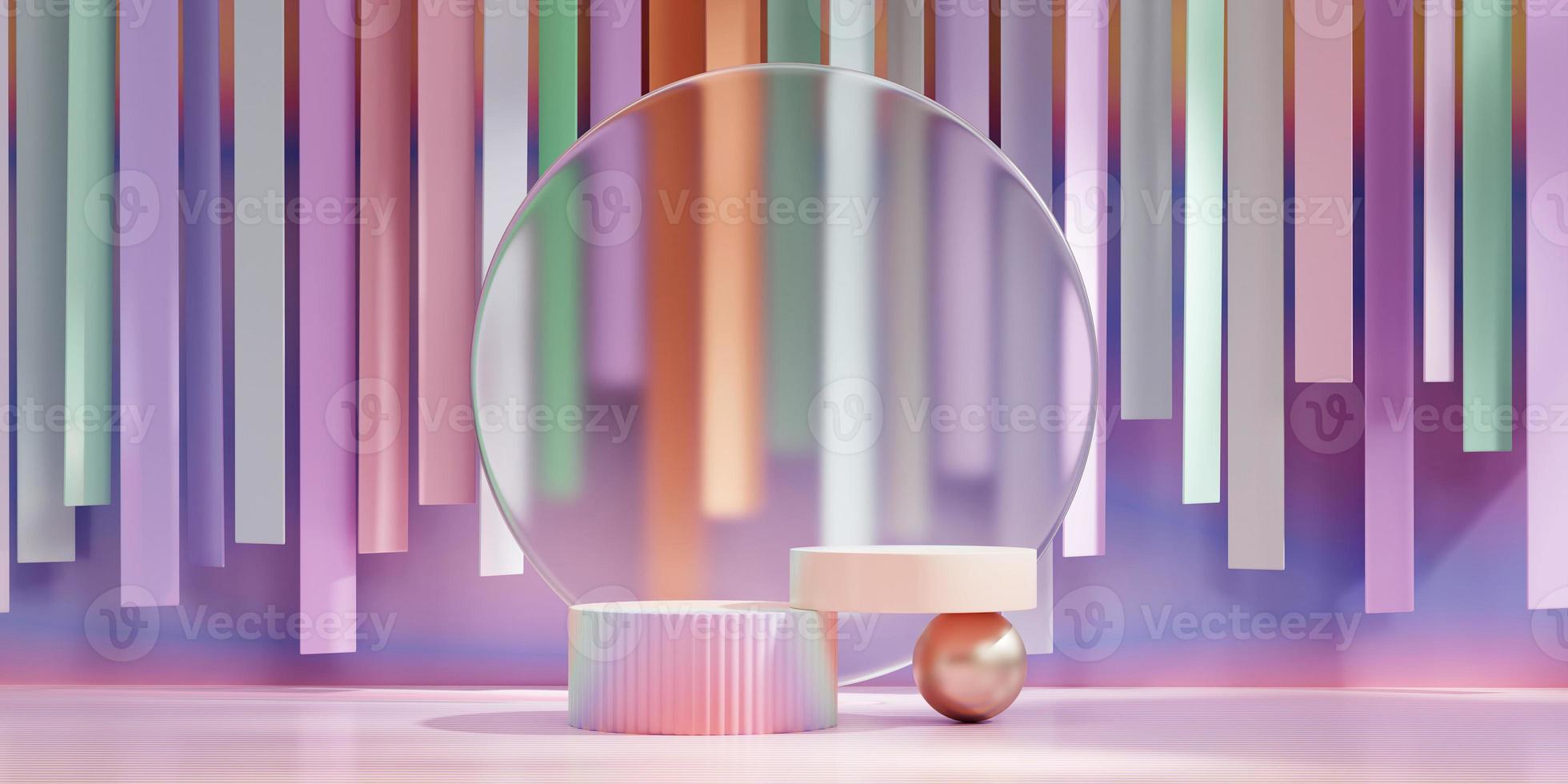 Abstract Minimal Modern Podium Platform For Product Display Showcase 3D Rendering photo