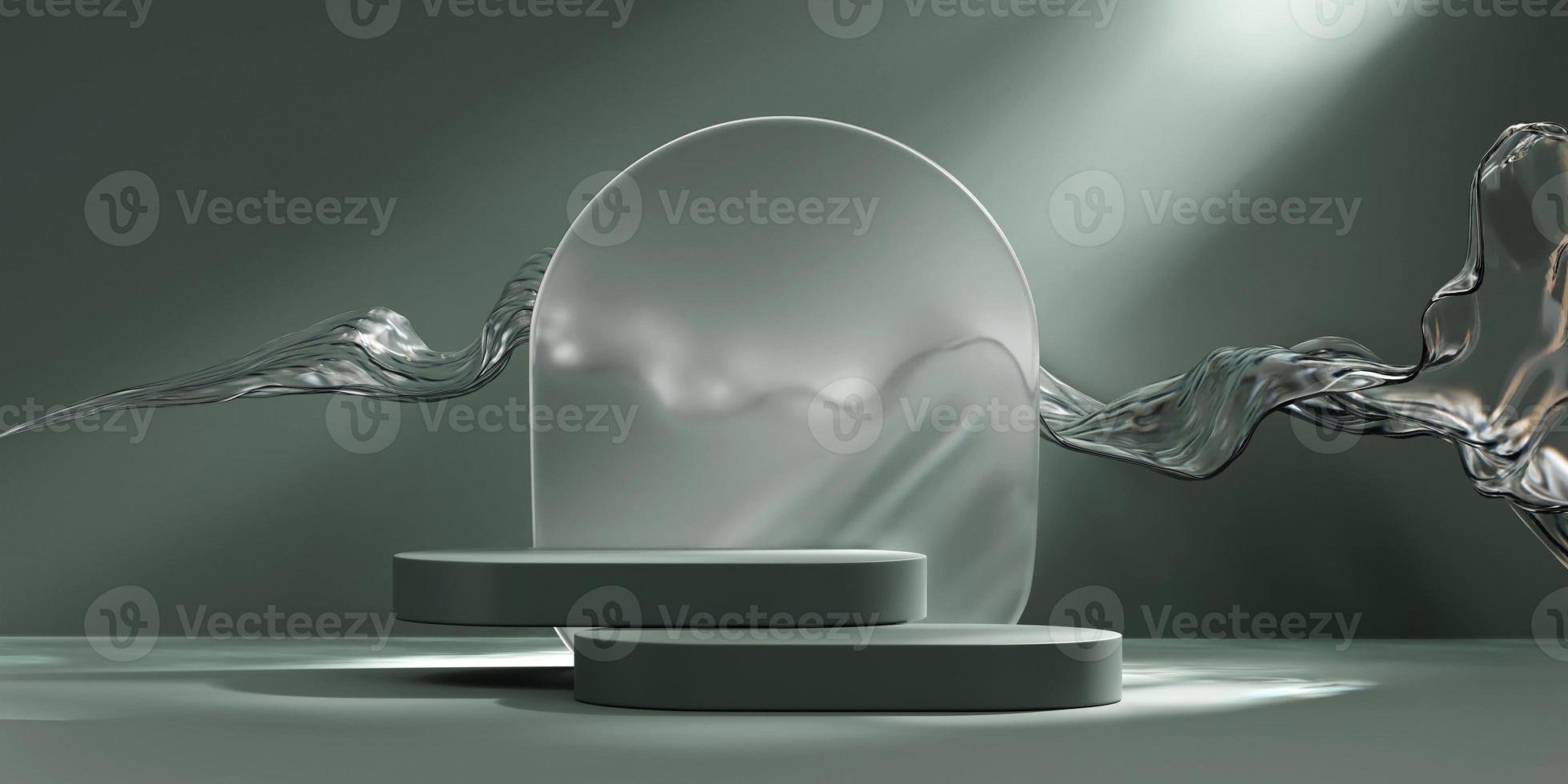 3D rendering abstract minimal platform podium product presentation background photo