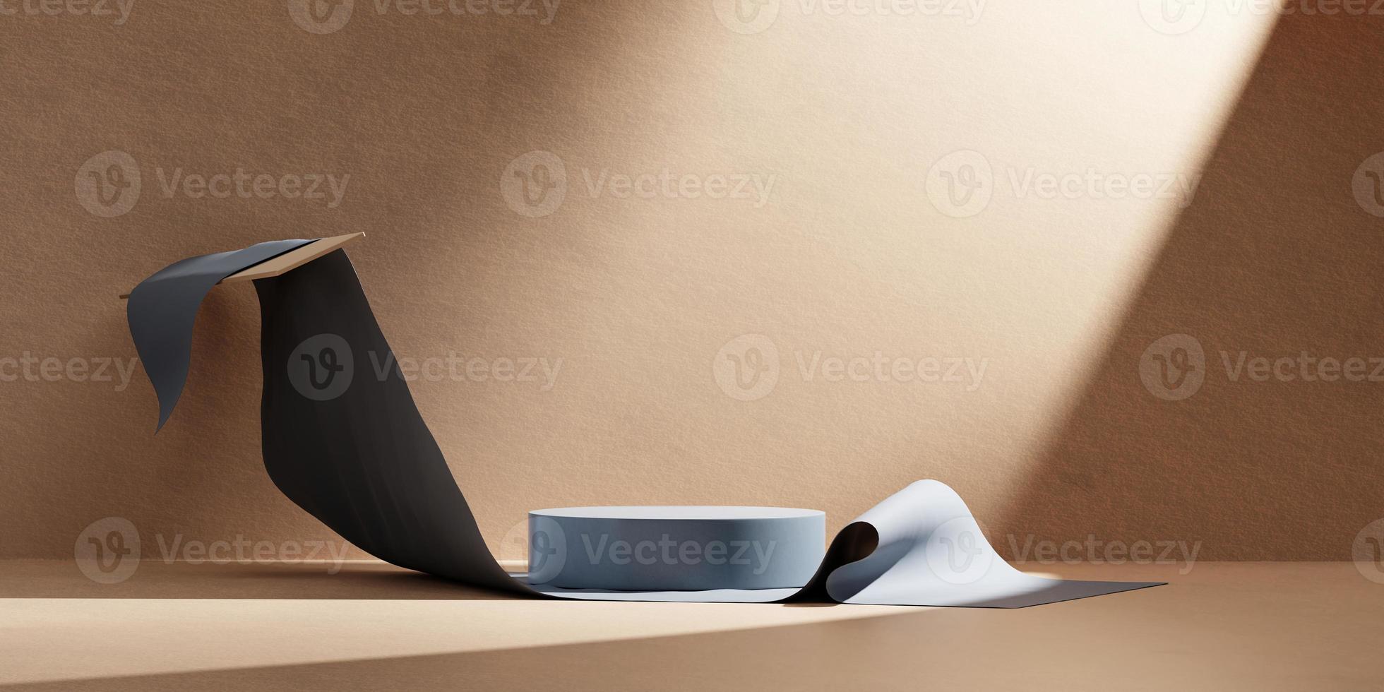 3D rendering abstract minimal platform podium product presentation background photo
