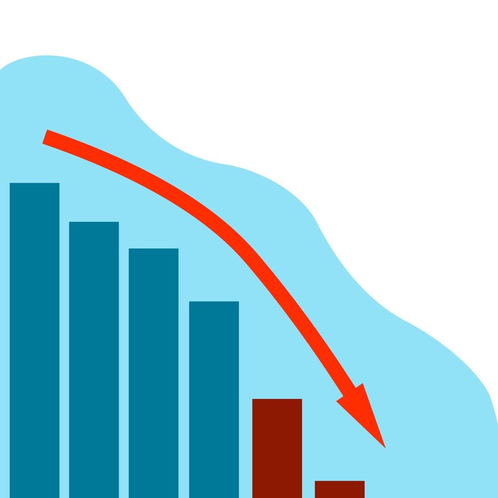 Business and financial fall infographic vector illustration