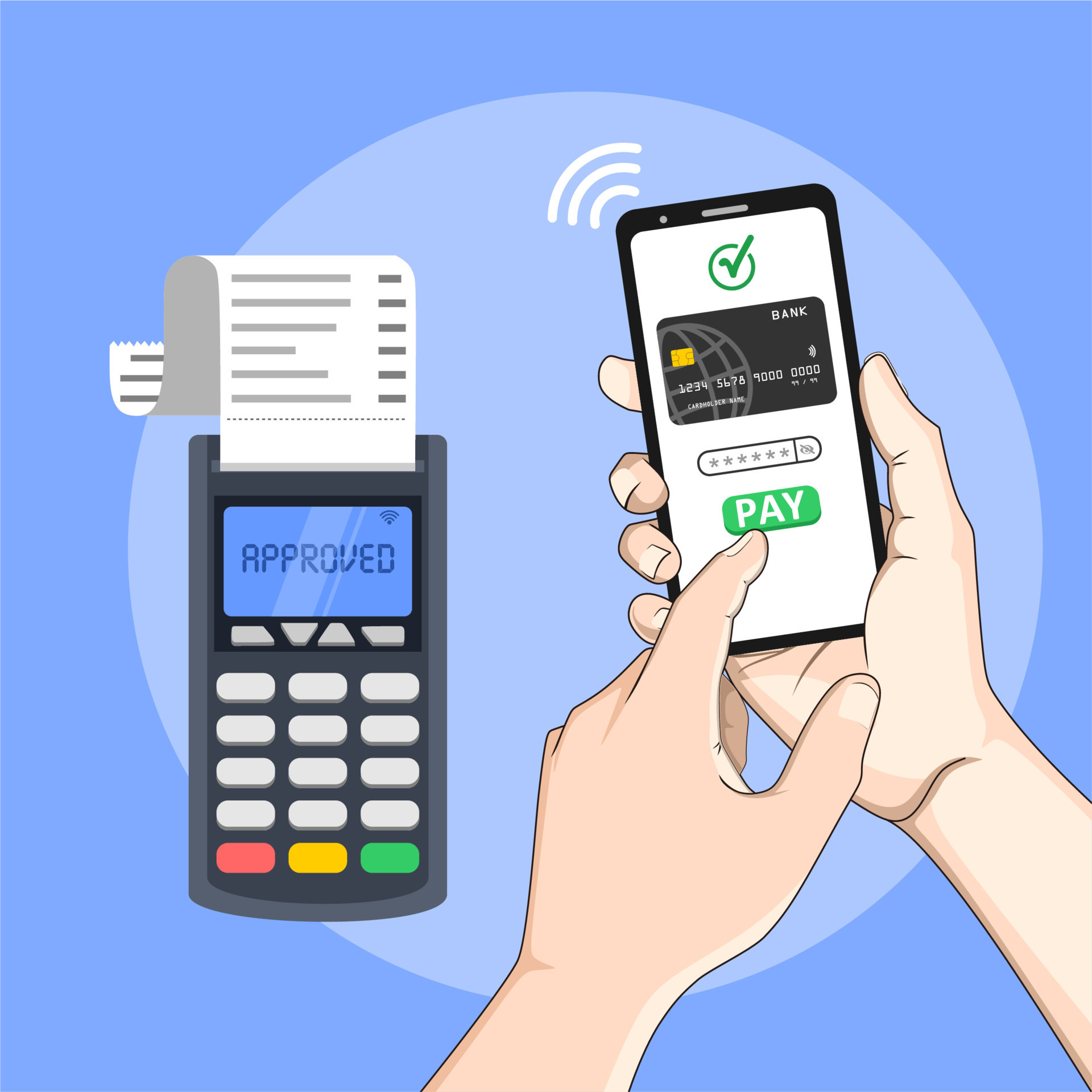 Mobile payments with smartphone. Near field communication payment