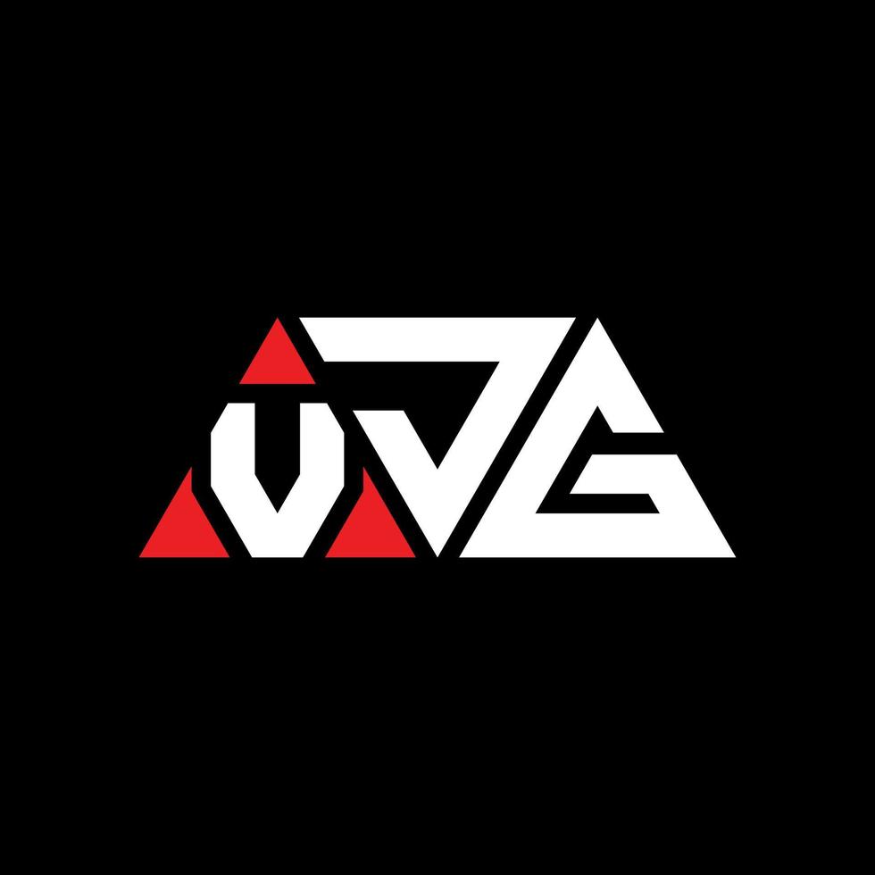 VJG triangle letter logo design with triangle shape. VJG triangle logo design monogram. VJG triangle vector logo template with red color. VJG triangular logo Simple, Elegant, and Luxurious Logo. VJG