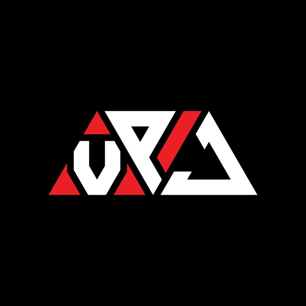 VPJ triangle letter logo design with triangle shape VPJ triangle logo