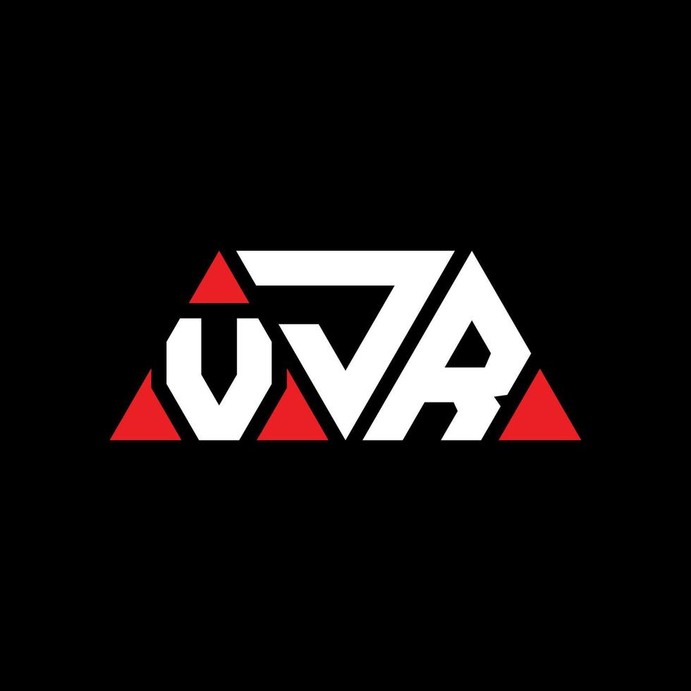 Diseño de logotipo de letra triangular vjr con forma de triángulo. monograma de diseño del logotipo del triángulo vjr. plantilla de logotipo de vector de triángulo vjr con color rojo. logotipo triangular vjr logotipo simple, elegante y lujoso. vjr