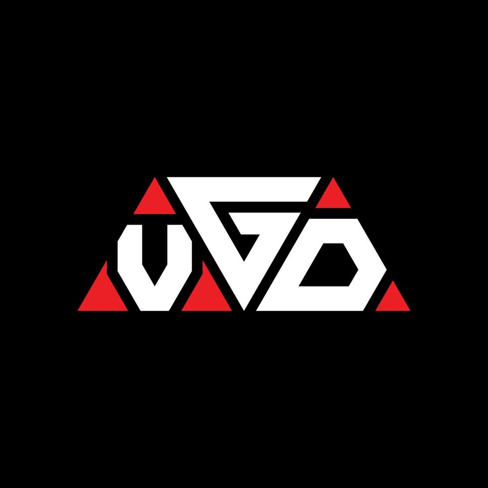Diseño de logotipo de letra triangular vgd con forma de triángulo. monograma de diseño de logotipo de triángulo vgd. plantilla de logotipo de vector de triángulo vgd con color rojo. logotipo triangular vgd logotipo simple, elegante y lujoso. vgd