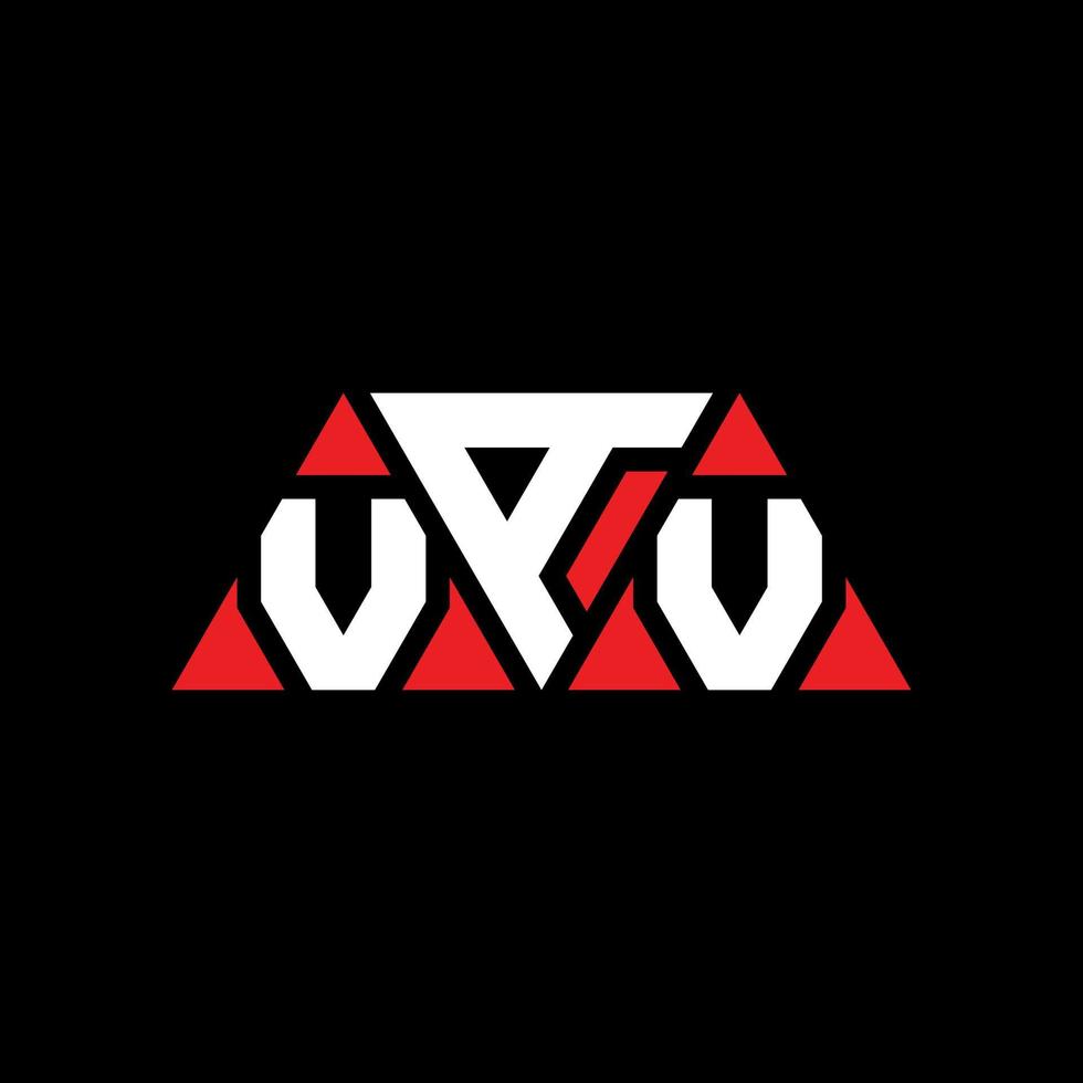 diseño de logotipo de letra triangular vav con forma de triángulo. monograma de diseño del logotipo del triángulo vav. plantilla de logotipo de vector de triángulo vav con color rojo. logotipo triangular vav logotipo simple, elegante y lujoso. vav