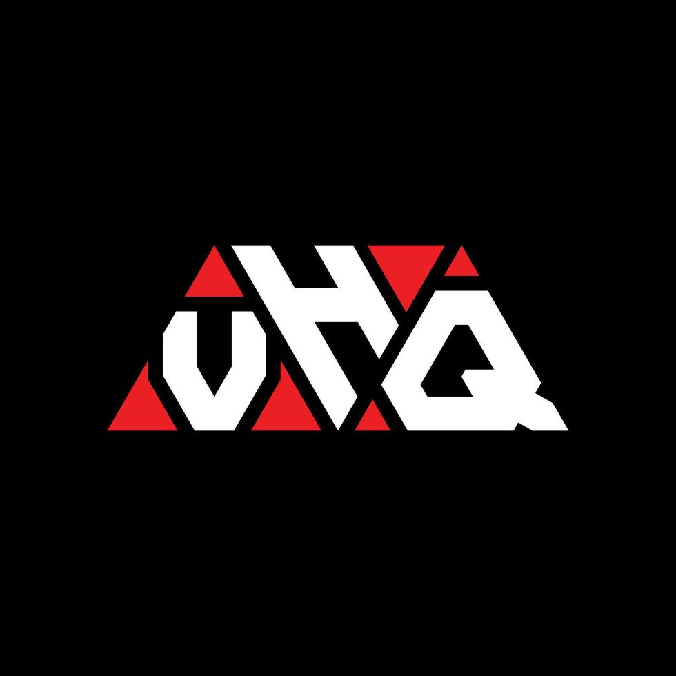 diseño de logotipo de letra triangular vhq con forma de triángulo. monograma de diseño de logotipo de triángulo vhq. plantilla de logotipo de vector de triángulo vhq con color rojo. logotipo triangular vhq logotipo simple, elegante y lujoso. vhq