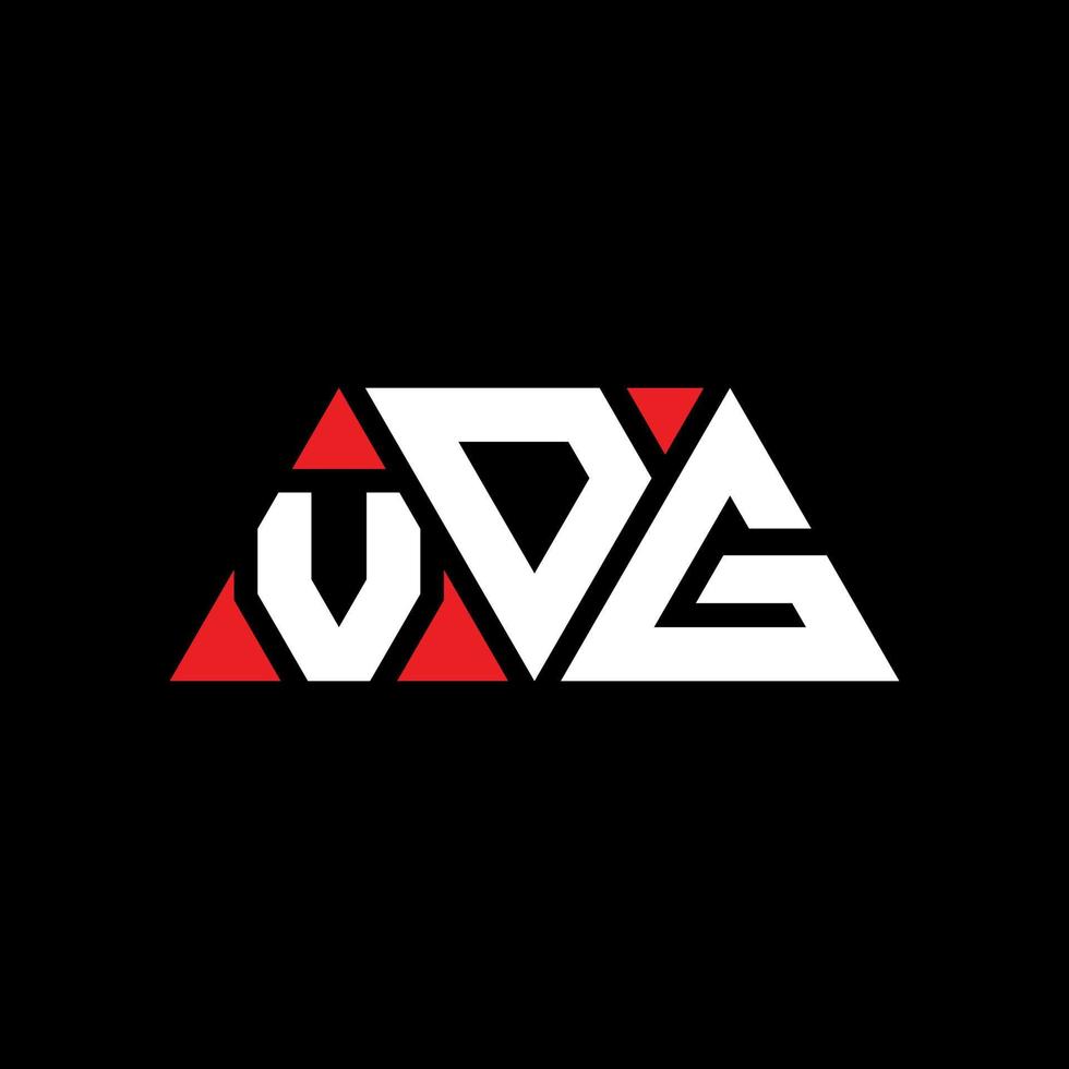 diseño de logotipo de letra de triángulo vdg con forma de triángulo. monograma de diseño de logotipo de triángulo vdg. plantilla de logotipo de vector de triángulo vdg con color rojo. logotipo triangular vdg logotipo simple, elegante y lujoso. vdg