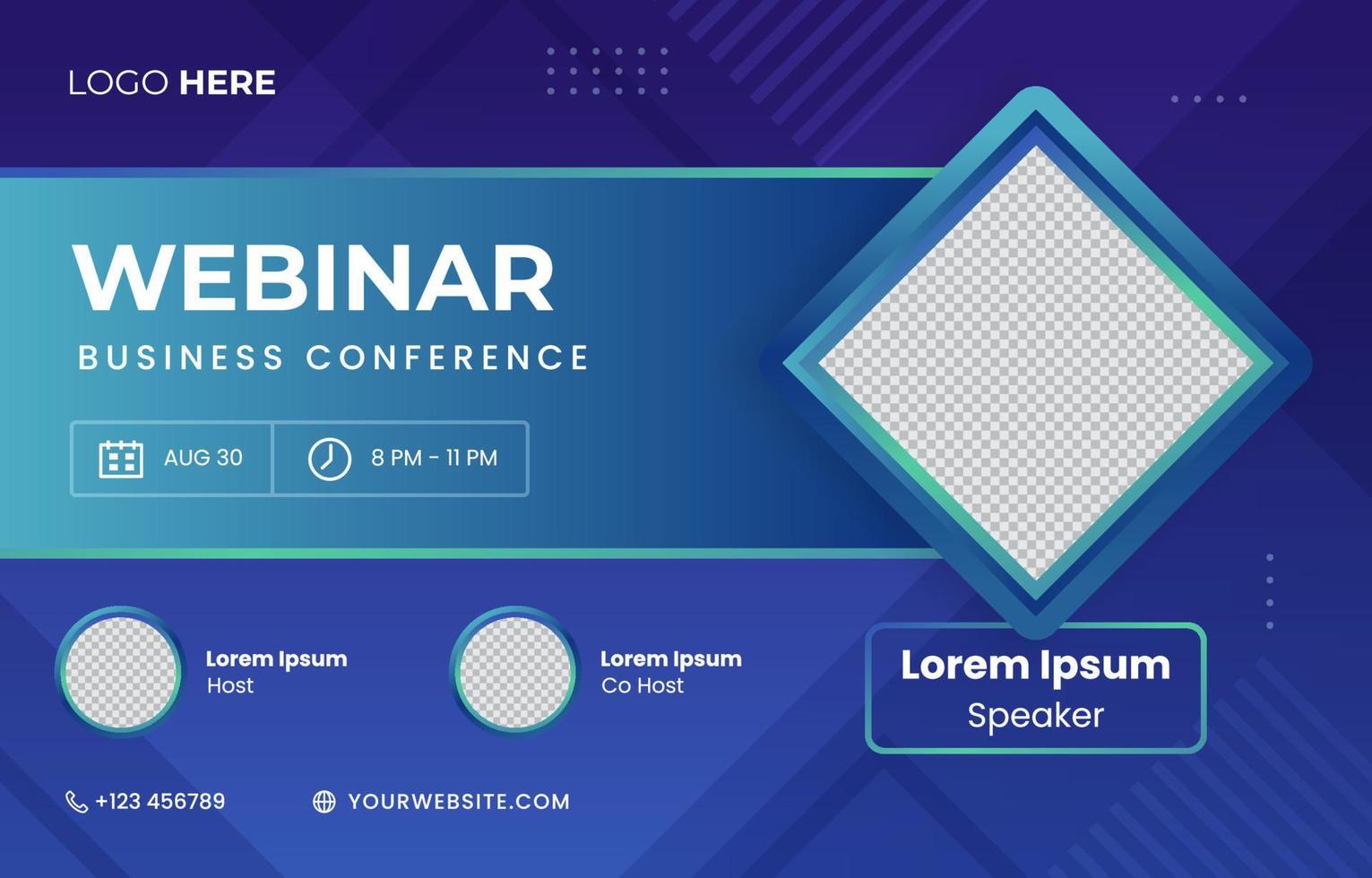 Webinar Banner Template vector