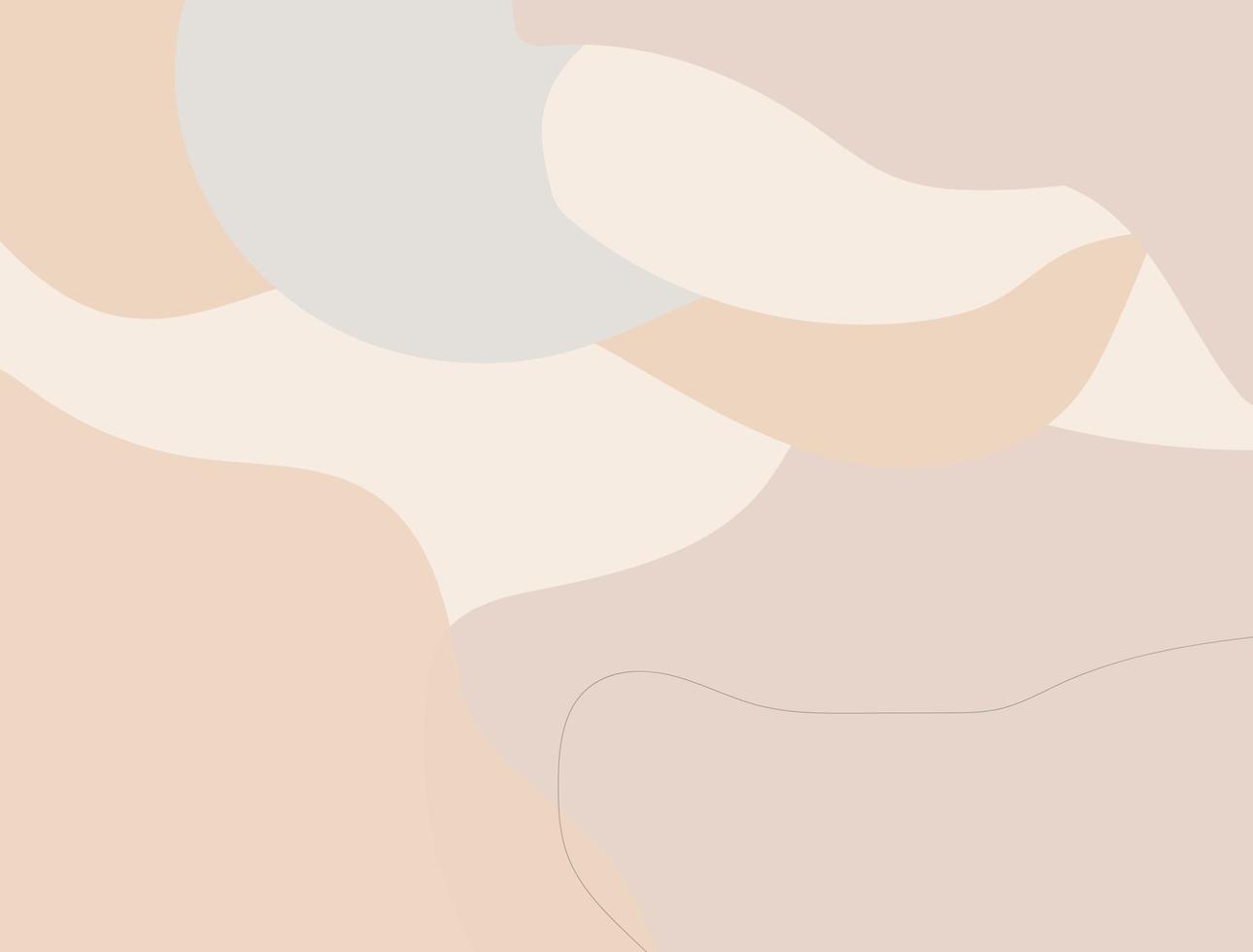 plantillas de formas elegantes de color pastel con curvas y líneas abstractas para plantillas de colores pastel, fondo neutro en estilo minimalista, vector e ilustración