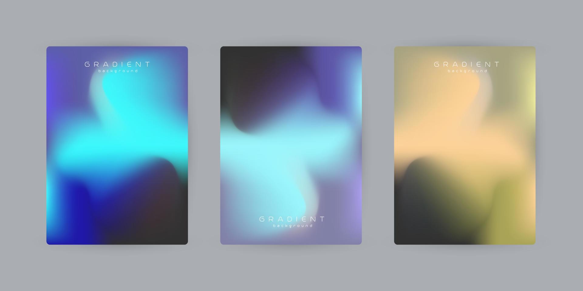 Set of covers templates design with brown gradient background, modern gradient design, and Applicable vector used in wallpaper, banners, flyers, presentations, Vector illustration