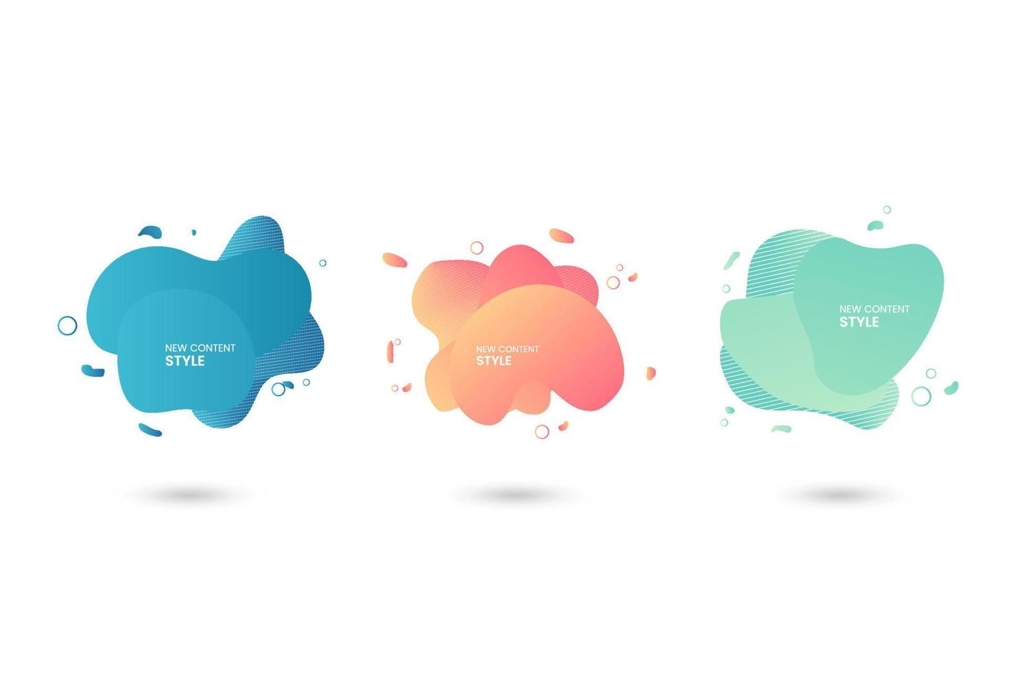 Set of abstract Gradient colorful Template for the design of four banners, Set of abstract graphic elements style vector templae