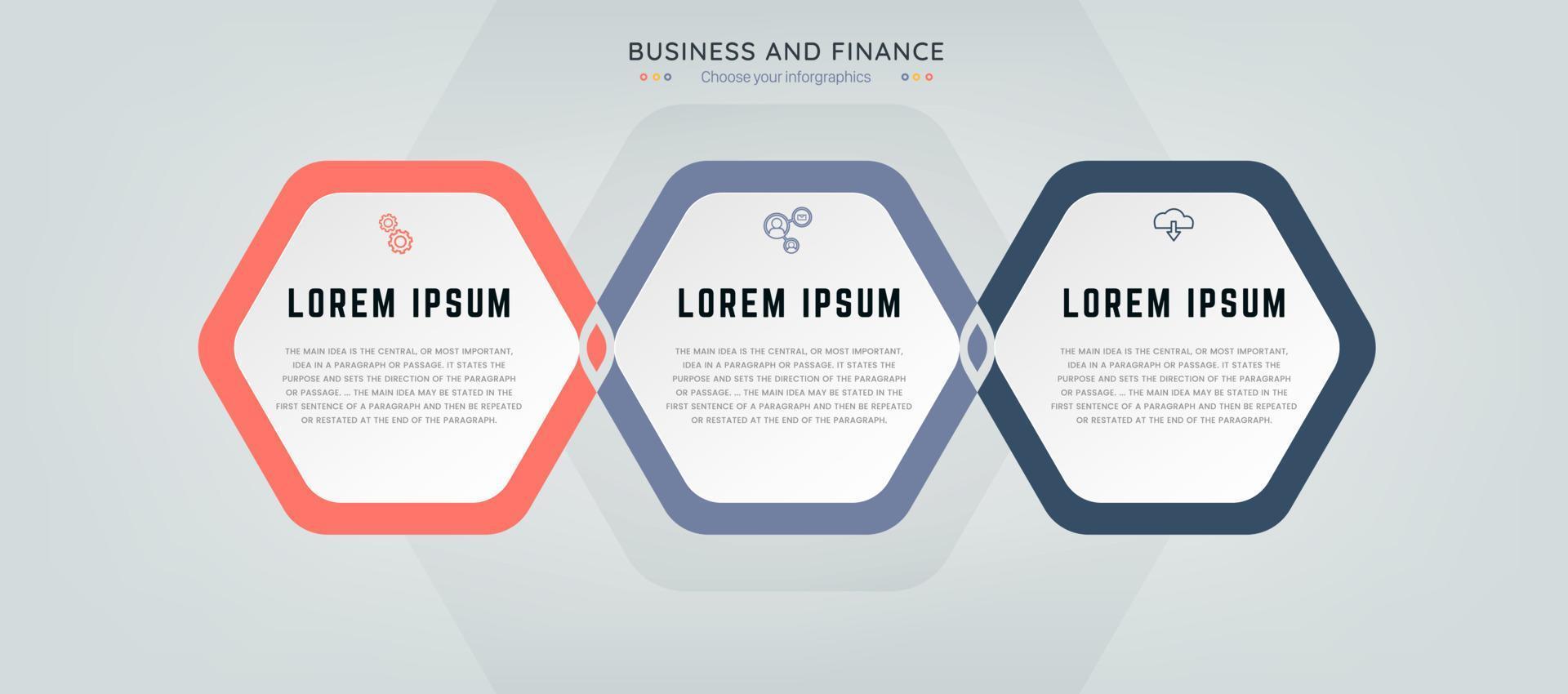 red Vector infographic template with label, integrated ...