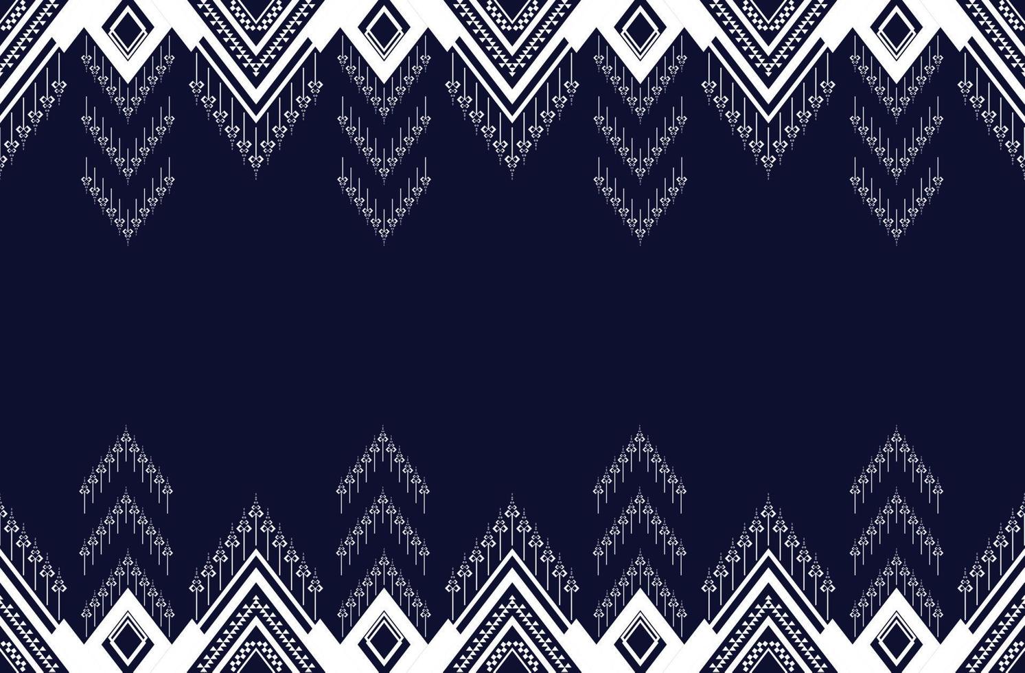 Seamless pattern Geometric ethnic texture embroidery with Dark Blue background design used in wallpaper,skirt,carpet,wallpaper,clothing,wrapping,Batik,fabric,sheet used in Vector, illustration vector