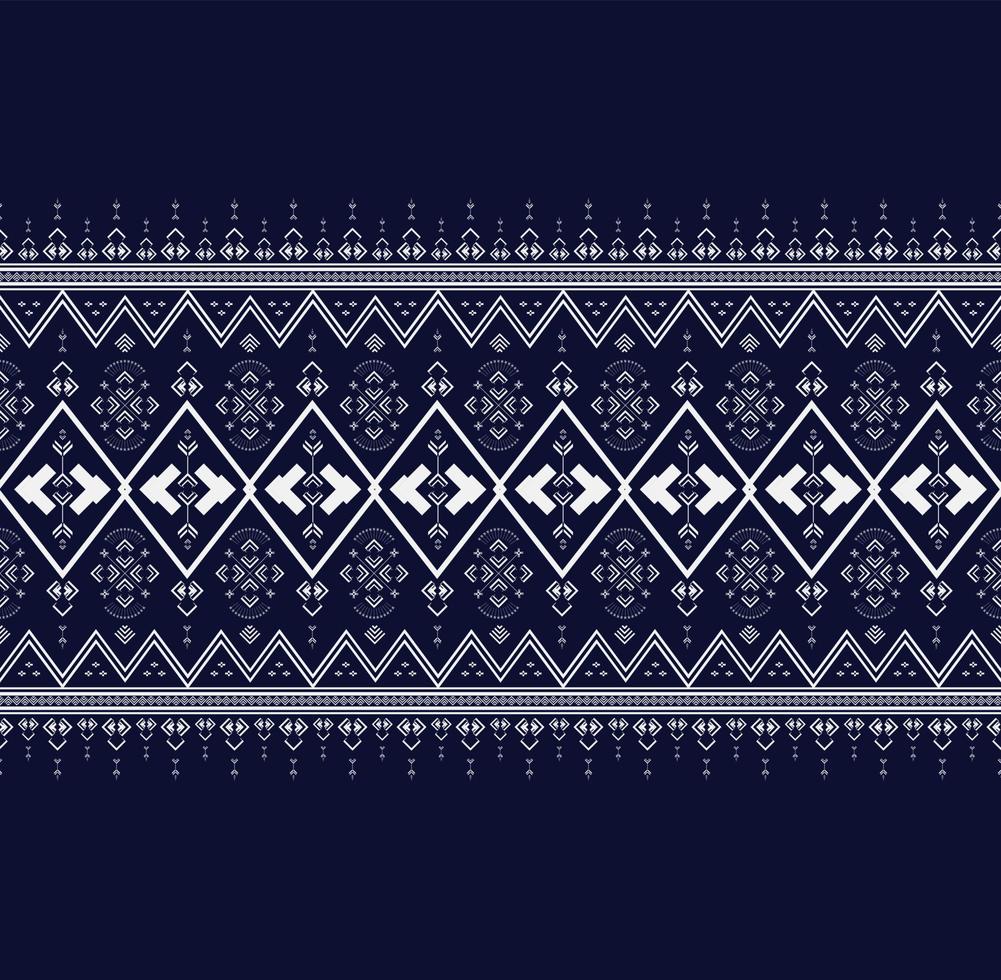 Seamless Geometric ethnic texture embroidery with Dark Blue background design for wallpaper and skirt,carpet,wallpaper,clothing,wrapping,Batik,fabric,sheet Vector,illustration vector