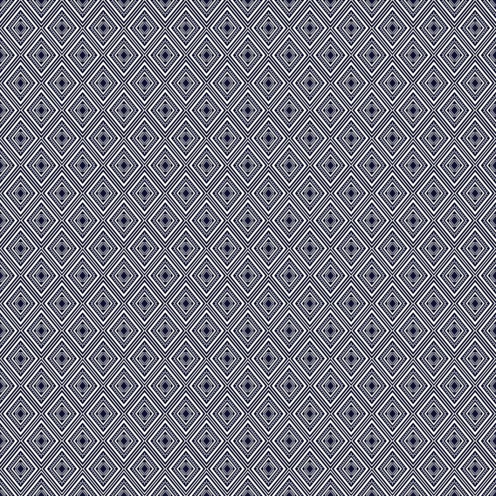 bordado de textura étnica geométrica de patrones sin fisuras con diseño de fondo azul oscuro utilizado en papel pintado, falda, alfombra, papel pintado, ropa, envoltura, batik, tela, hoja utilizada en vector, ilustración vector