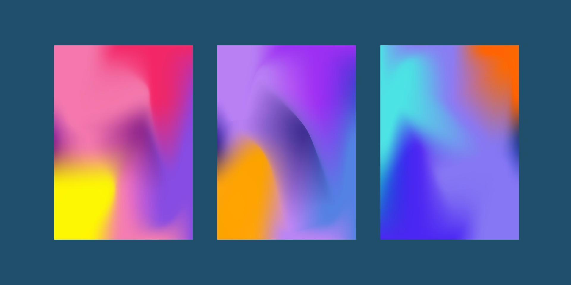 Groups of abstract gradient covers design with colorful gradient background, colorful gradient vector templates, used for wallpaper, banners, flyers, presentation