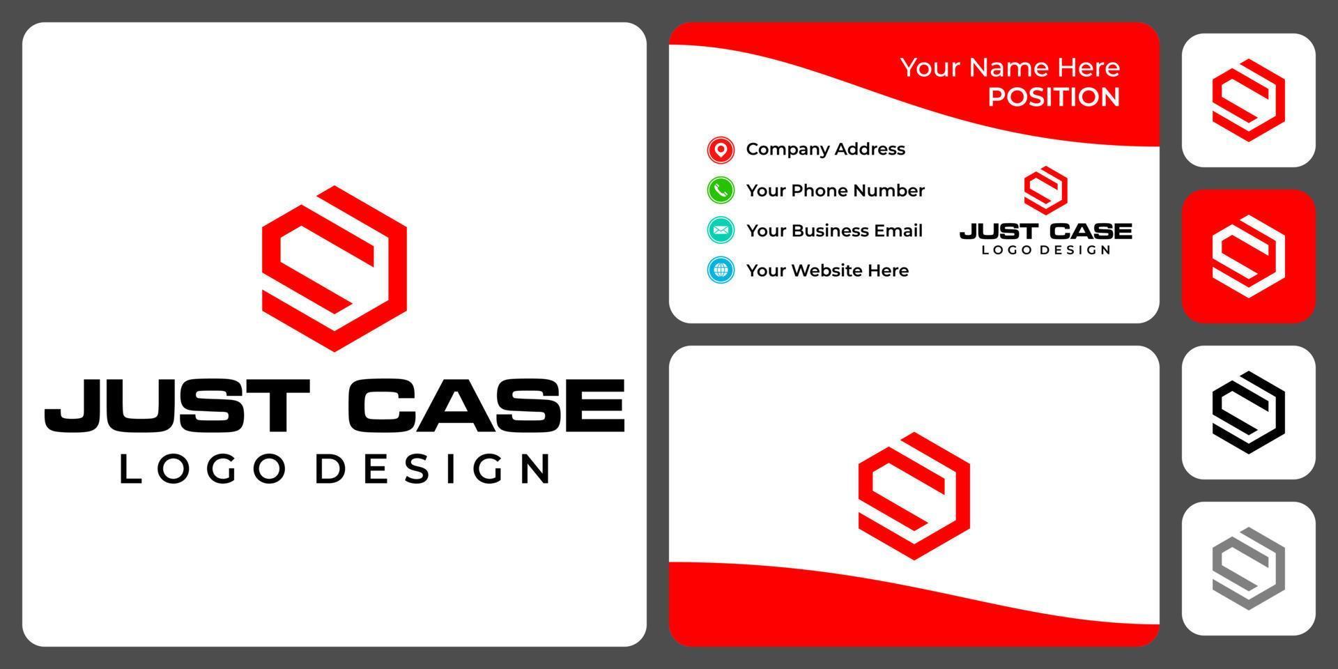Letter J C monogram business logo design with business card template. vector