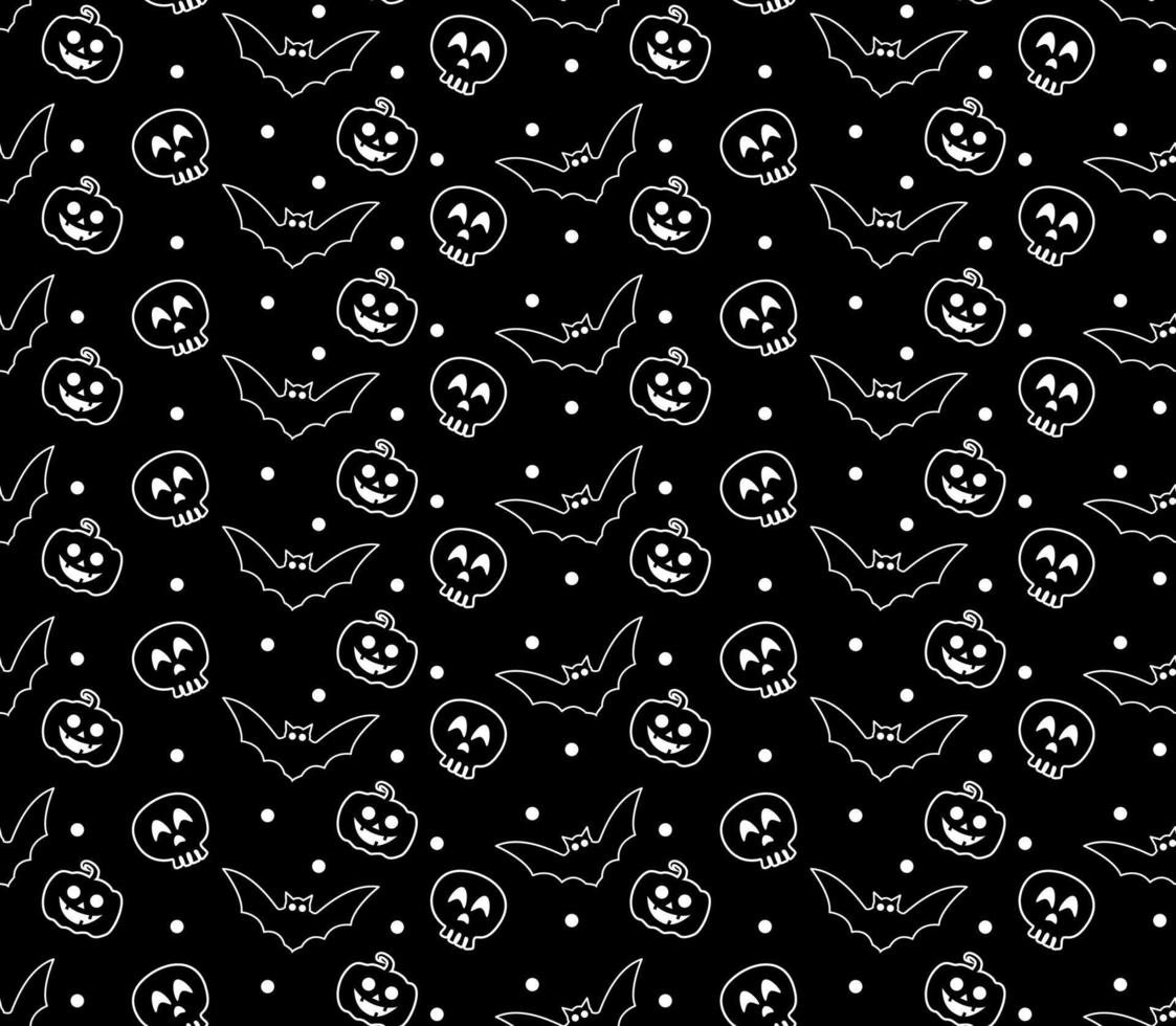 Halloween seamless pattern orange-black background. design for pillow, print, fashion, clothing, fabric, gift wrap. vector. vector