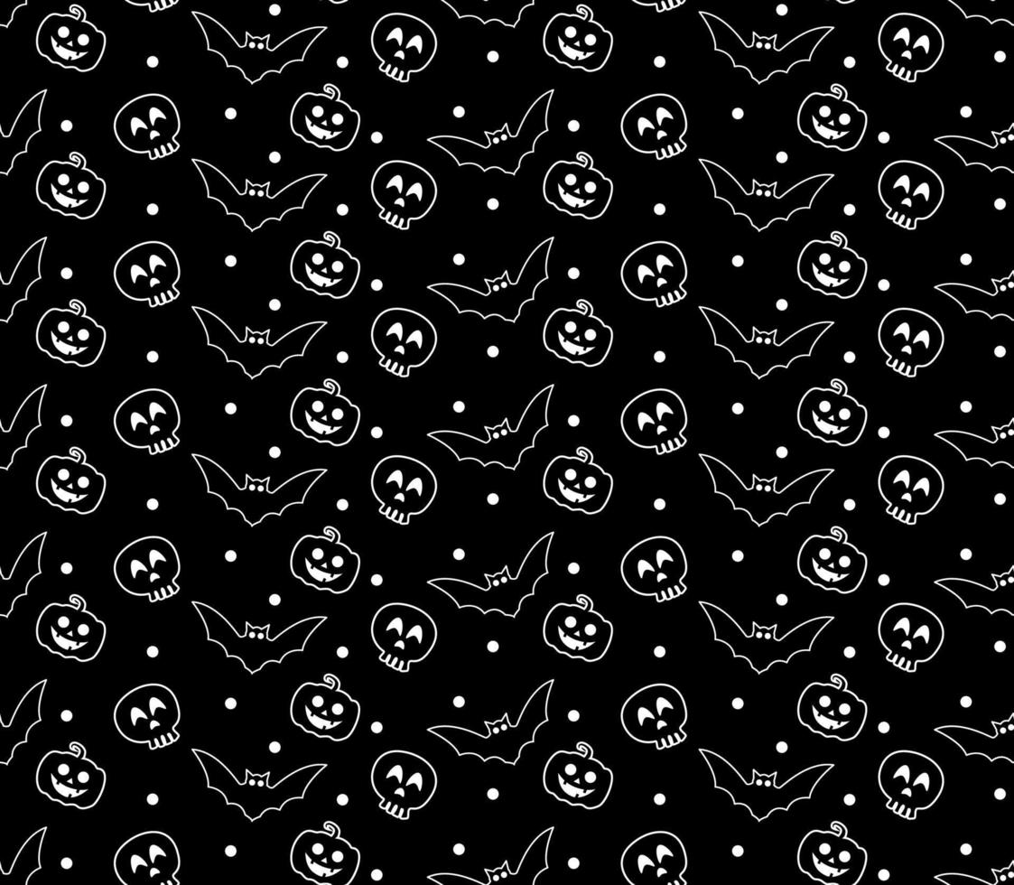 Halloween seamless pattern orange-black background. design for pillow, print, fashion, clothing, fabric, gift wrap. vector. vector