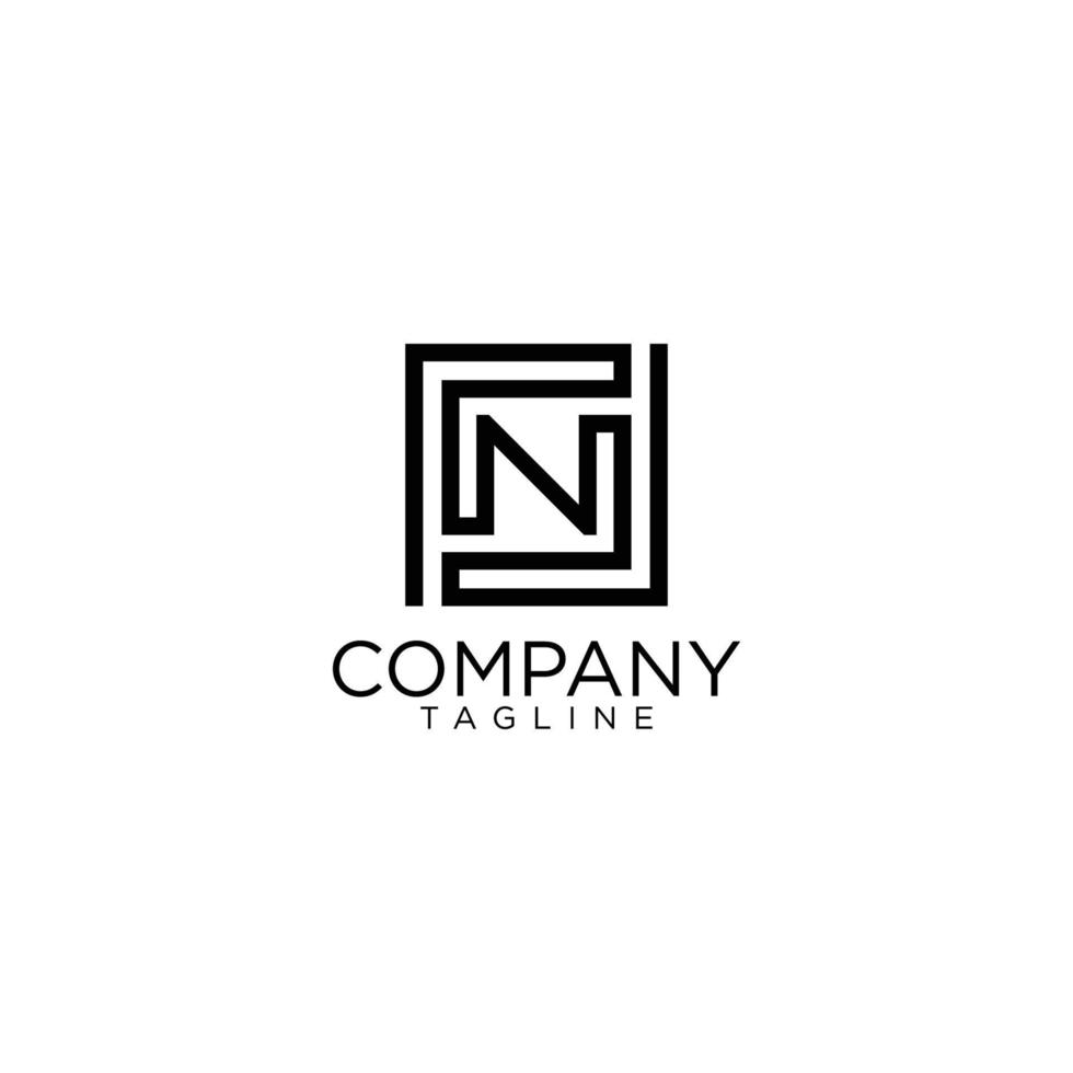 N logo design vector