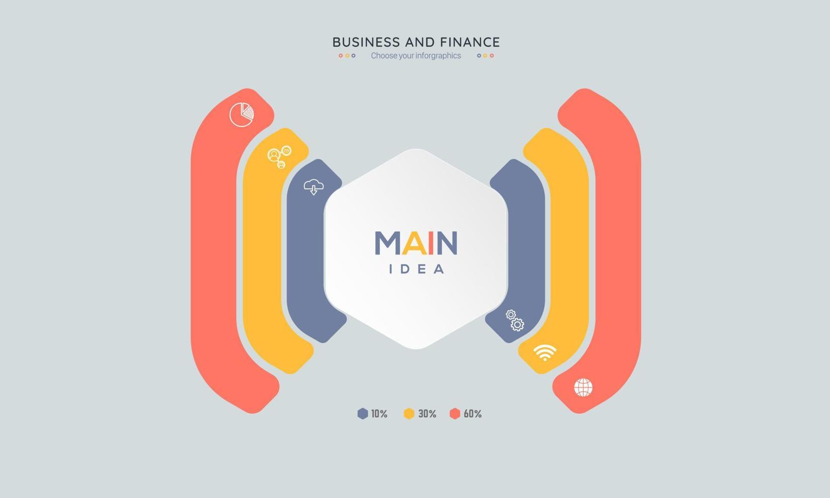 red Vector infographic template with label, integrated circles. Business concept with 8 options. For content, diagram, flowchart, steps, parts, timeline infographics, workflow, chart design