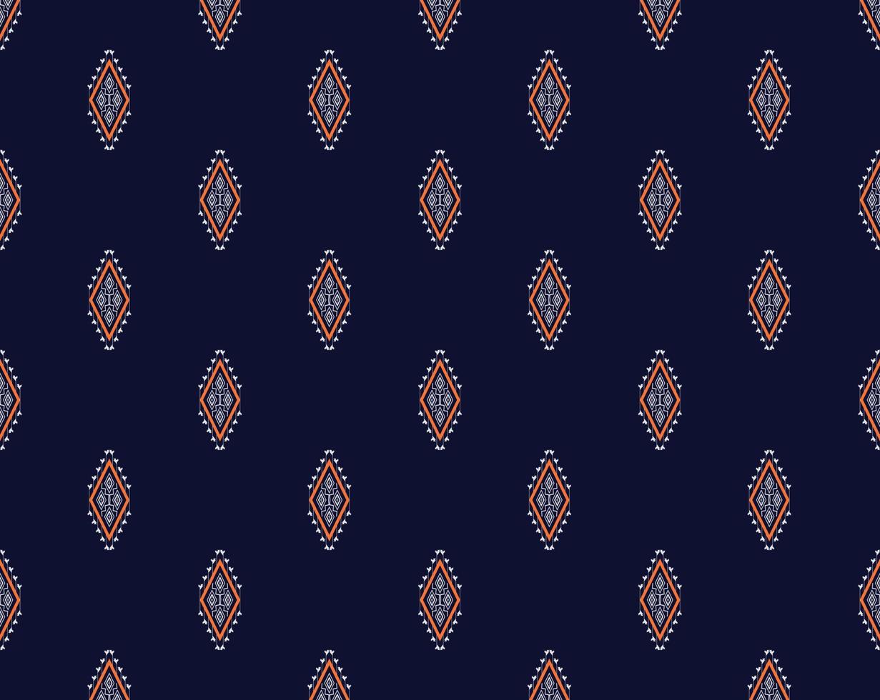 Geometric ethnic texture embroidery design with Dark Blue background design, skirt,wallpaper,clothing,wrapping,Batik,fabric,sheet, triangle shapes Vector, illustration design design vector