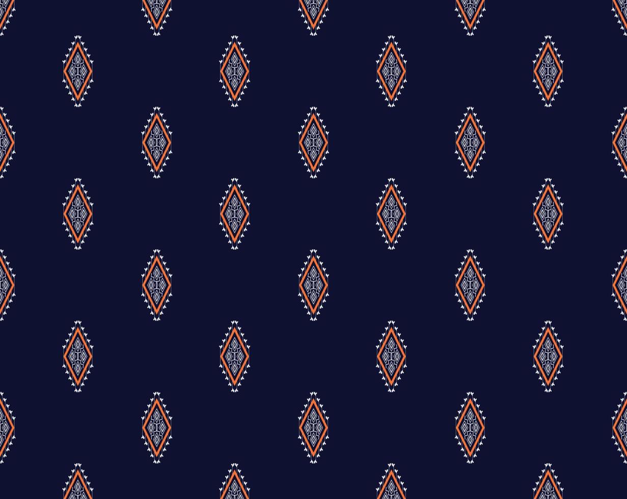 Geometric ethnic texture embroidery design with Dark Blue background design, skirt,wallpaper,clothing,wrapping,Batik,fabric,sheet, triangle shapes Vector, illustration design design vector