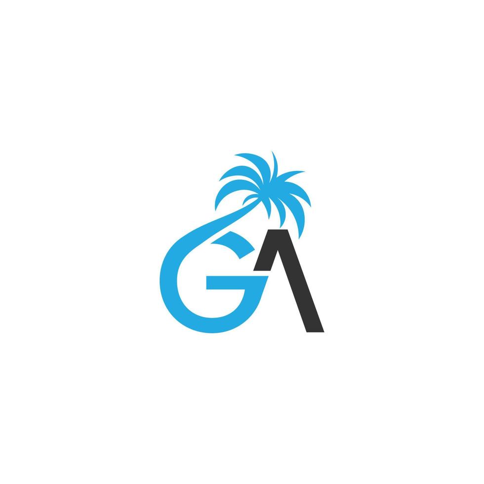 GA logo design vector