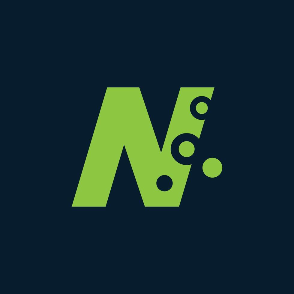 N Logo Design vector