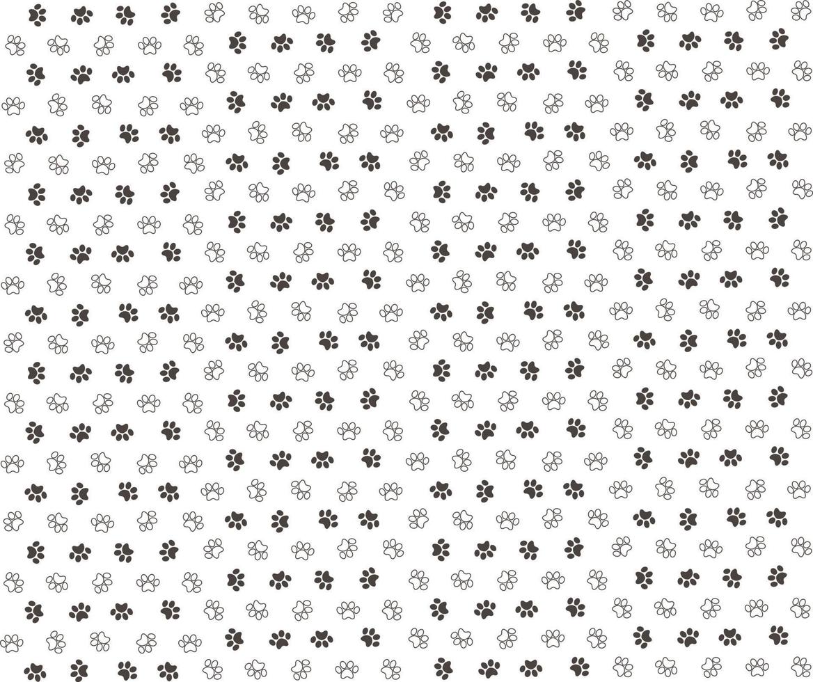 Seamless pattern with footprint of birds and animals.Hand-drawn element useful for invitations, scrapbooking, design. vector