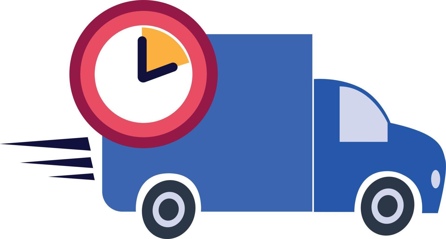 Fast delivery truck. Express delivery, quick move. Transport services concept. Fast shipping trucks for apps and websites. Vector illustration.