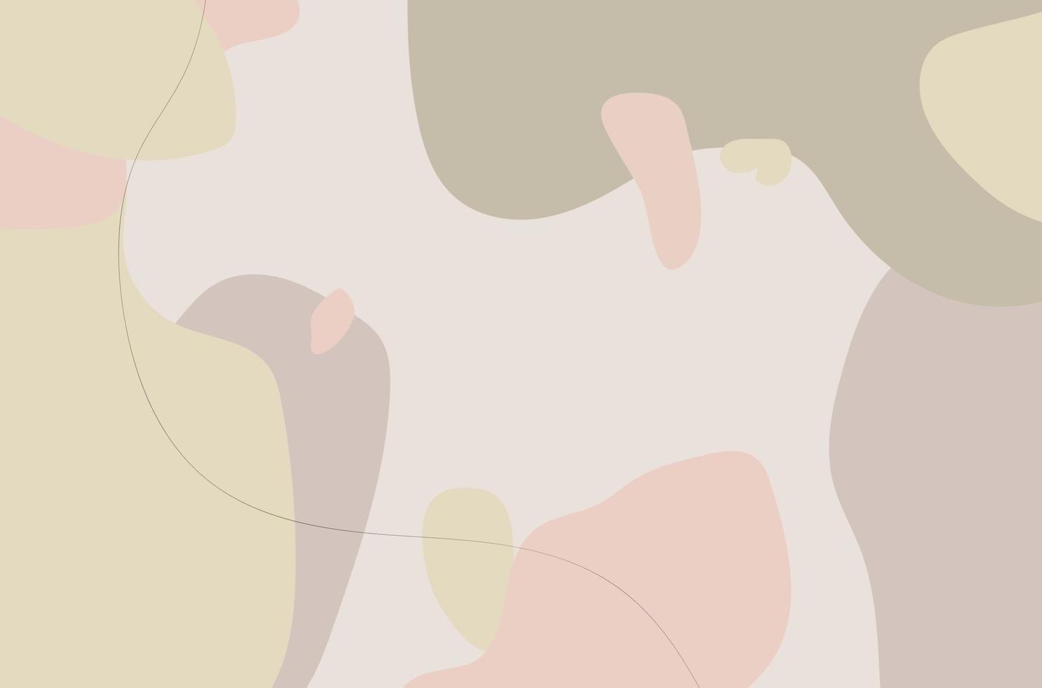 una cura abstracta de diseño de plantillas elegantes de color pastel, con formas modernas y líneas en plantillas de modo de colores pastel desnudos vector